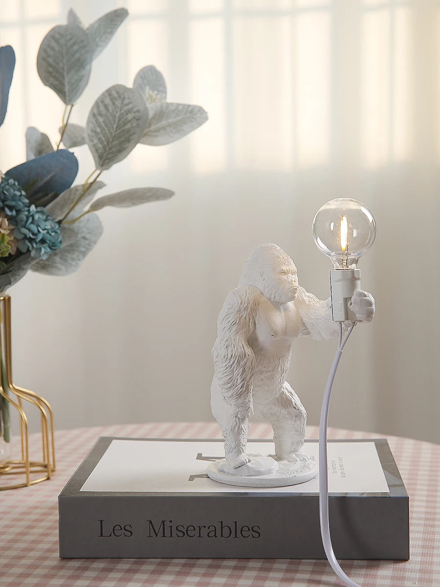 Nordic King Kong Resin Table Lamp – Modern USB Desk Light