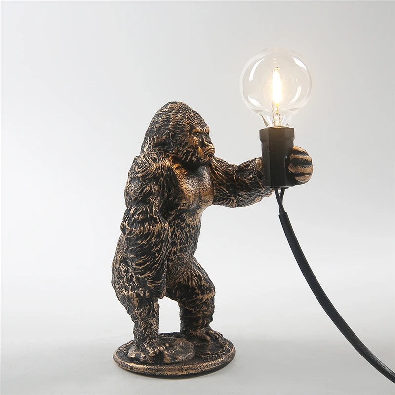 Nordic King Kong Resin Table Lamp – Modern USB Desk Light