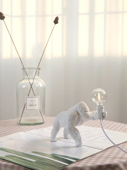 Nordic King Kong Resin Table Lamp – Modern USB Desk Light
