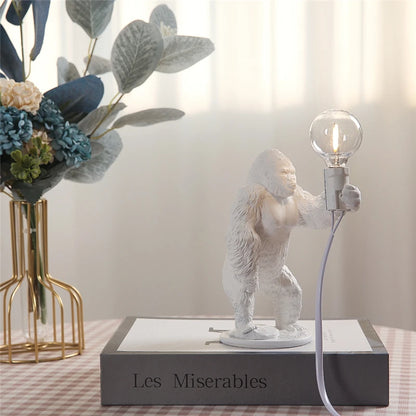 Nordic King Kong Resin Table Lamp – Modern USB Desk Light