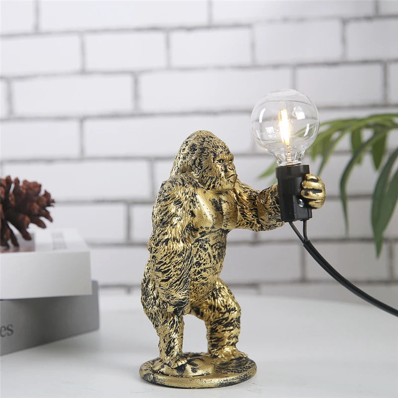 Nordic King Kong Resin Table Lamp – Modern USB Desk Light
