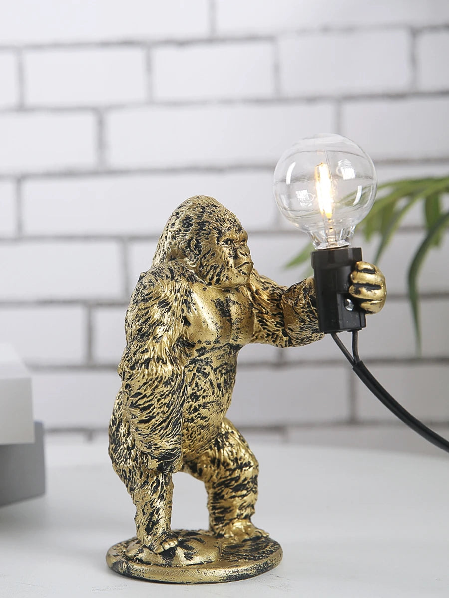 Nordic King Kong Resin Table Lamp – Modern USB Desk Light