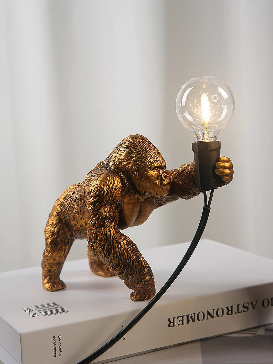Nordic King Kong Resin Table Lamp – Modern USB Desk Light
