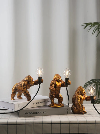 Nordic King Kong Resin Table Lamp – Modern USB Desk Light