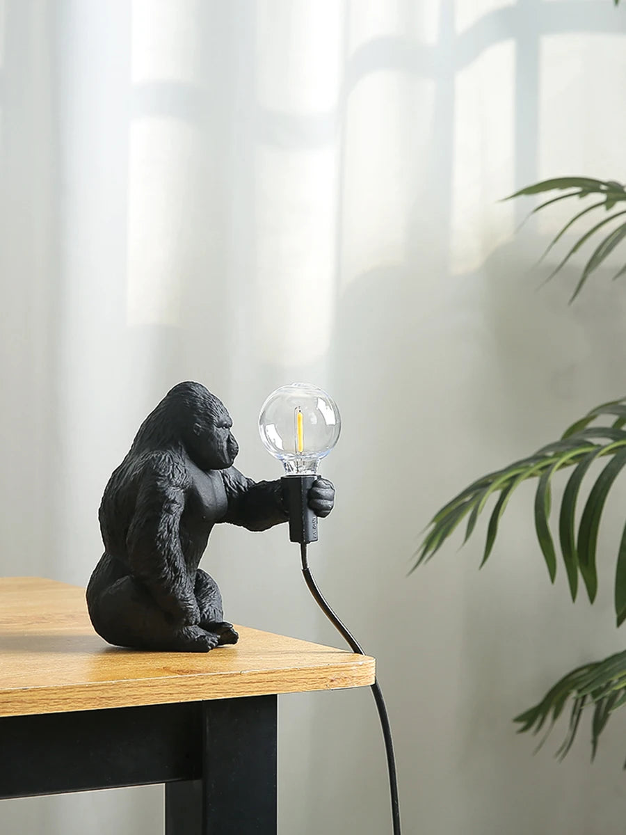 Nordic King Kong Resin Table Lamp – Modern USB Desk Light