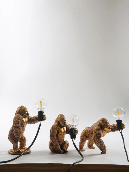 Nordic King Kong Resin Table Lamp – Modern USB Desk Light
