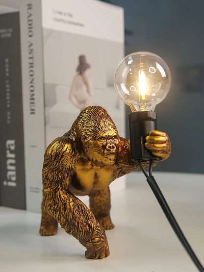 Nordic King Kong Resin Table Lamp – Modern USB Desk Light