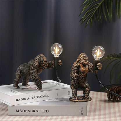 Nordic King Kong Resin Table Lamp – Modern USB Desk Light