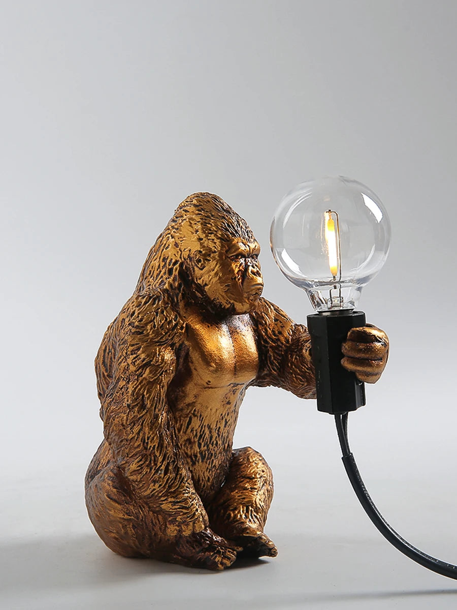 Nordic King Kong Resin Table Lamp – Modern USB Desk Light