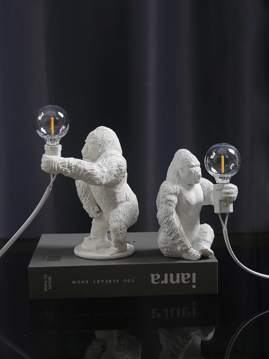 Nordic King Kong Resin Table Lamp – Modern USB Desk Light
