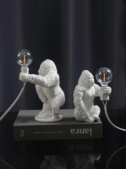 Nordic King Kong Resin Table Lamp – Modern USB Desk Light