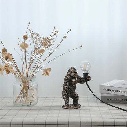 Nordic King Kong Resin Table Lamp – Modern USB Desk Light