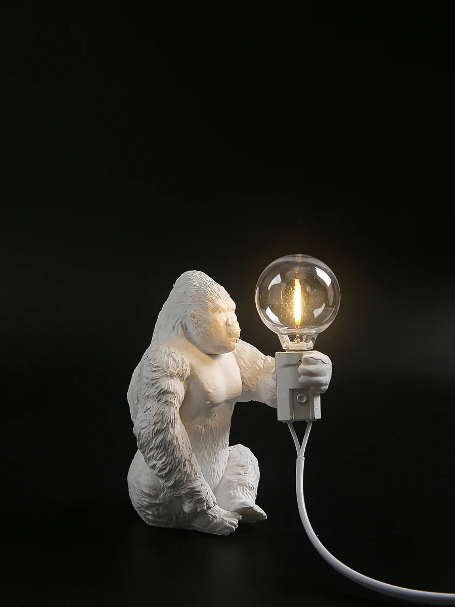 Nordic King Kong Resin Table Lamp – Modern USB Desk Light
