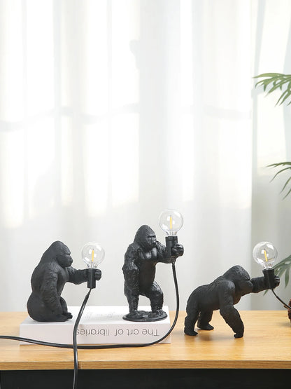 Nordic King Kong Resin Table Lamp – Modern USB Desk Light