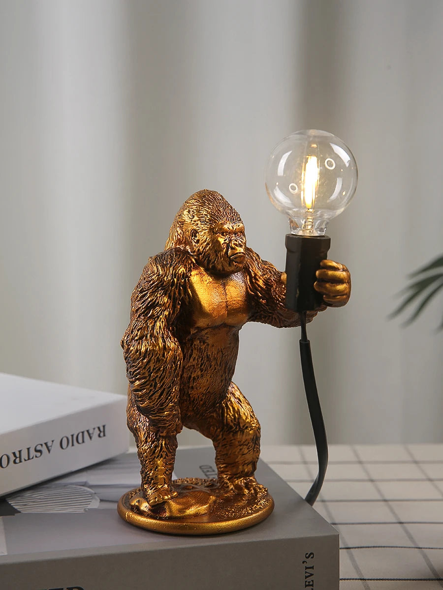 Nordic King Kong Resin Table Lamp – Modern USB Desk Light