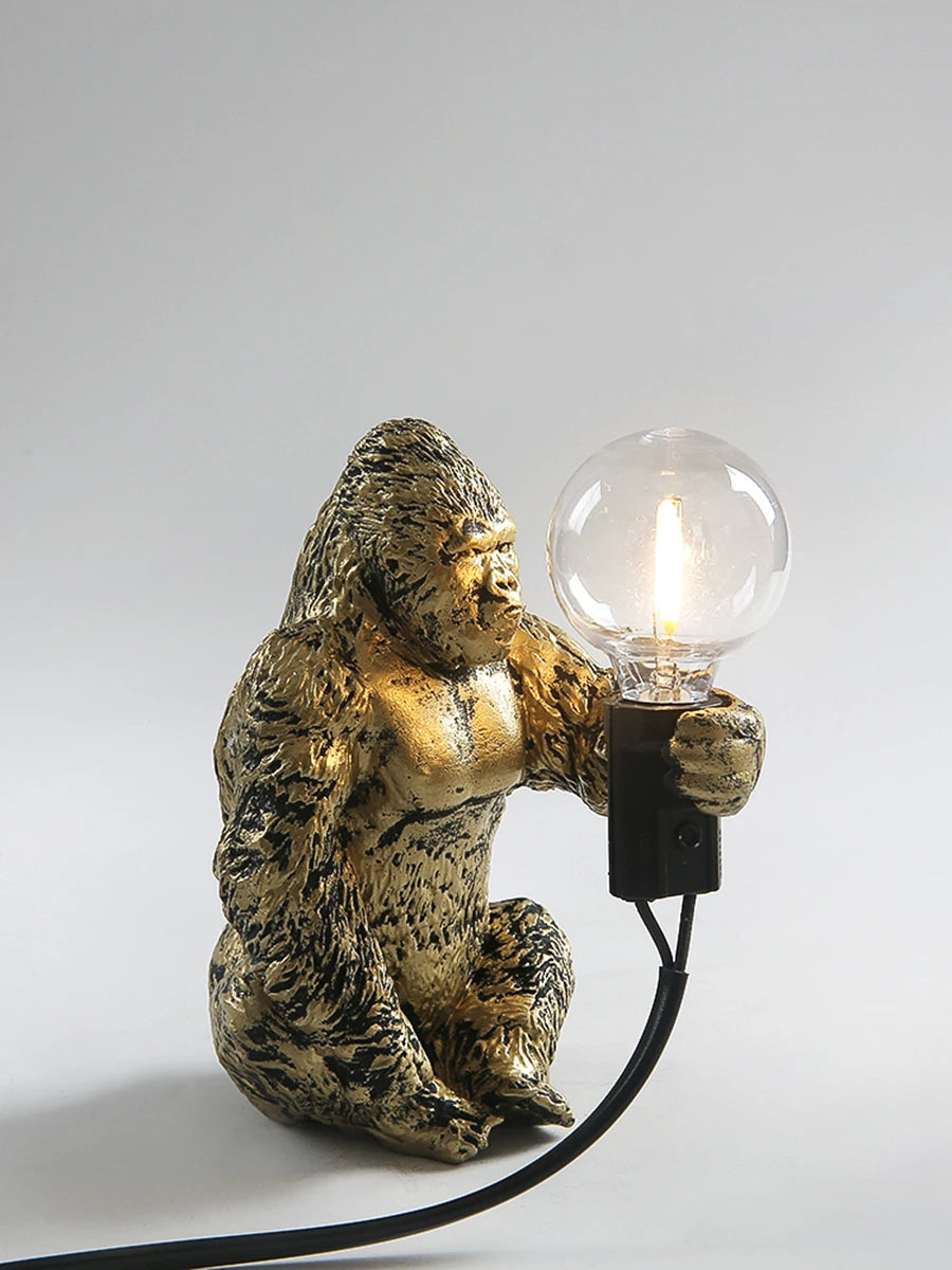 Nordic King Kong Resin Table Lamp – Modern USB Desk Light