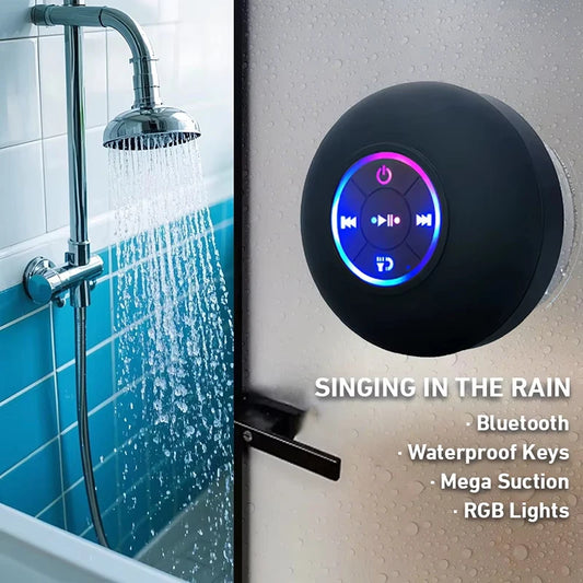 مكبر صوت بلوتوث ذكي للحمام مع إضاءة RGB - Vylotra Shower Speaker