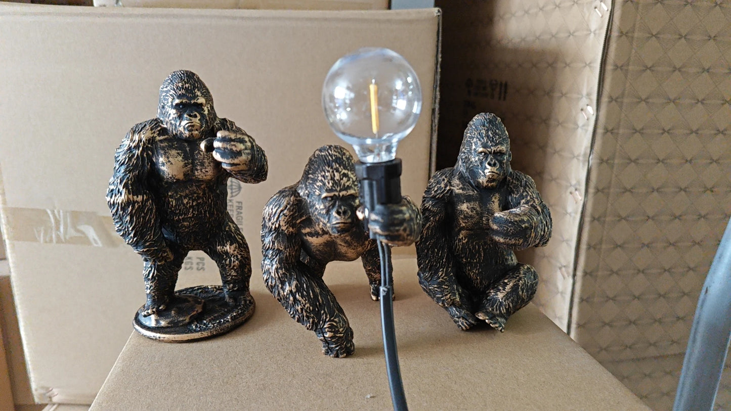 Nordic King Kong Resin Table Lamp – Modern USB Desk Light